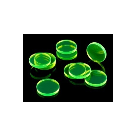ZNACZNIKI OKRĄGŁE- FLUO - przezroczyste - Zielone 10 szt